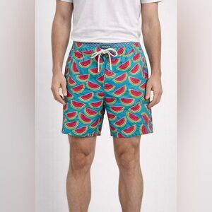 Bonobos Watermelon Novelty 7” Board Shorts Swim Trunks Men’s Size 33
